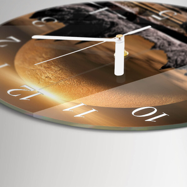 Reloj de pared redondo montañas