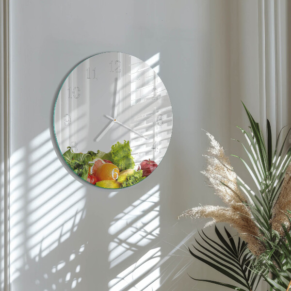 Reloj de pared redondo Verduras