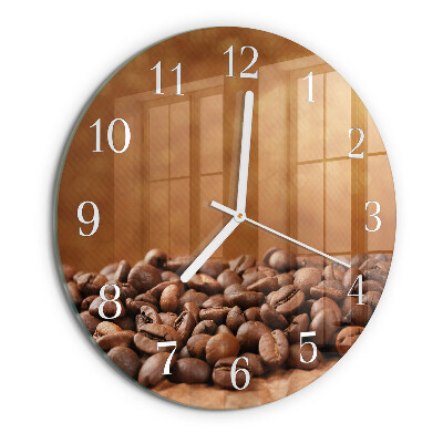 Reloj de pared redondo Granos de café