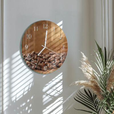 Reloj de pared redondo Granos de café