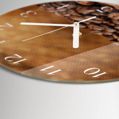 Reloj de pared redondo Granos de café
