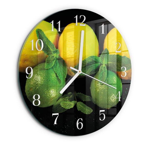 Reloj de pared redondo Limones