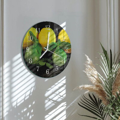Reloj de pared redondo Limones