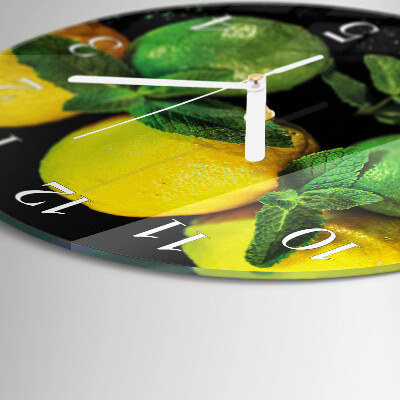 Reloj de pared redondo Limones