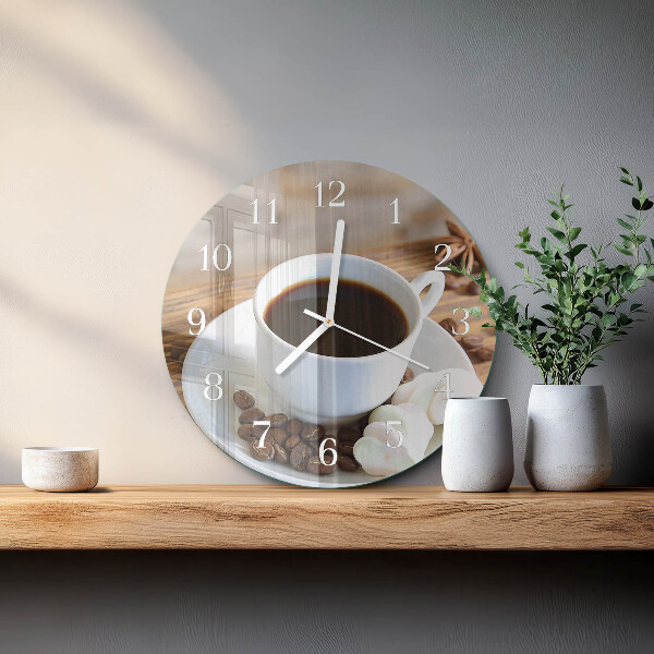 Reloj de pared redondo Café