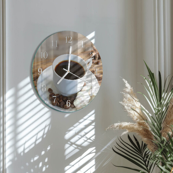 Reloj de pared redondo Café