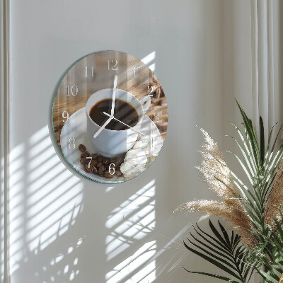 Reloj de pared redondo Café