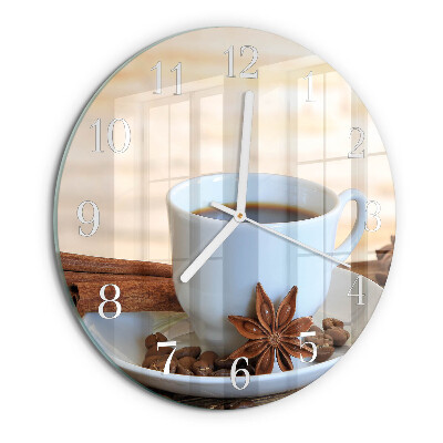Reloj de pared redondo Café