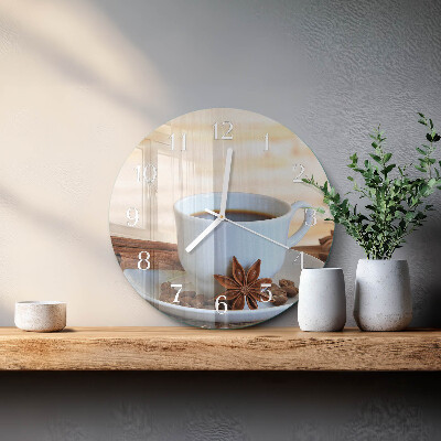 Reloj de pared redondo Café