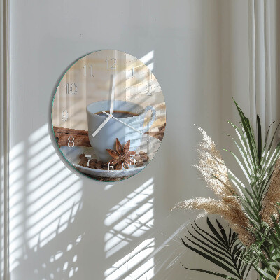 Reloj de pared redondo Café