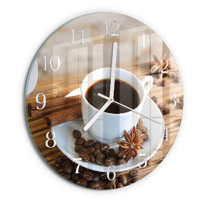 Reloj de pared redondo Café