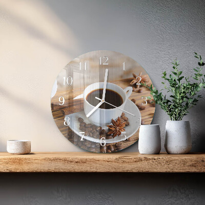 Reloj de pared redondo Café