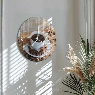 Reloj de pared redondo Café