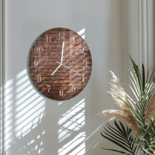 Reloj de pared redondo Ladrillo