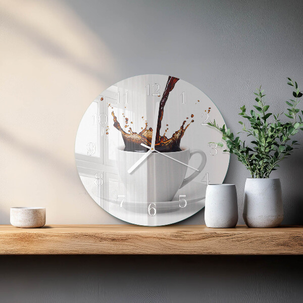 Reloj de pared redondo Café