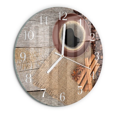 Reloj de pared redondo Granos de café