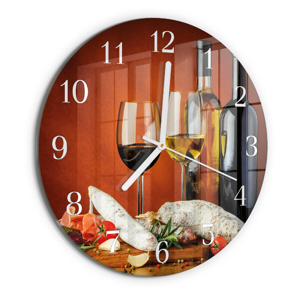 Reloj de pared redondo Vino