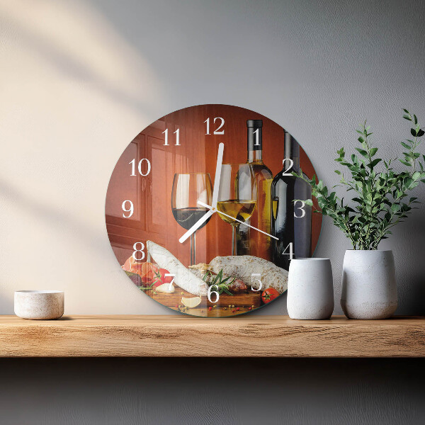 Reloj de pared redondo Vino