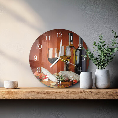 Reloj de pared redondo Vino