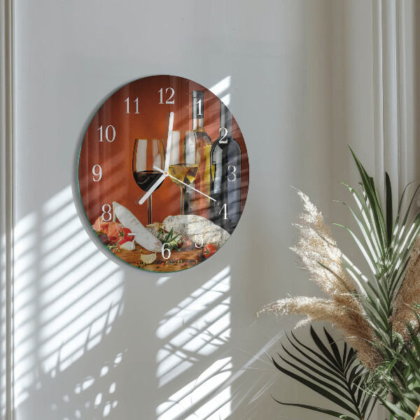 Reloj de pared redondo Vino