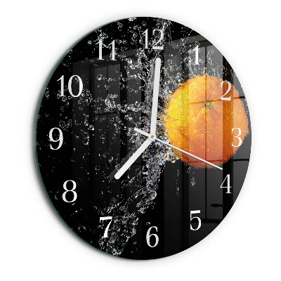 Reloj de pared redondo Naranja