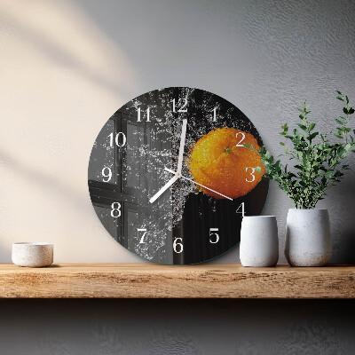 Reloj de pared redondo Naranja