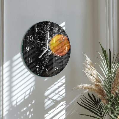 Reloj de pared redondo Naranja