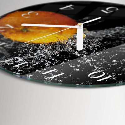 Reloj de pared redondo Naranja