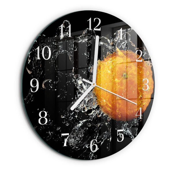 Reloj de pared redondo Naranja
