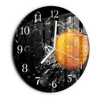 Reloj de pared redondo Naranja