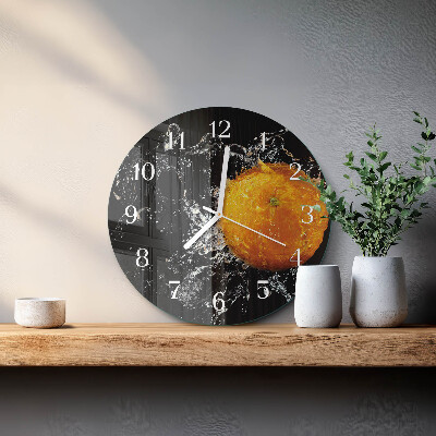 Reloj de pared redondo Naranja