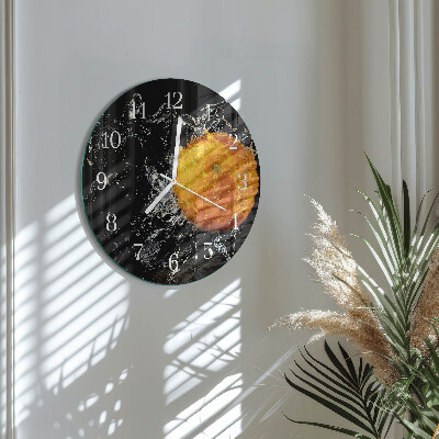 Reloj de pared redondo Naranja