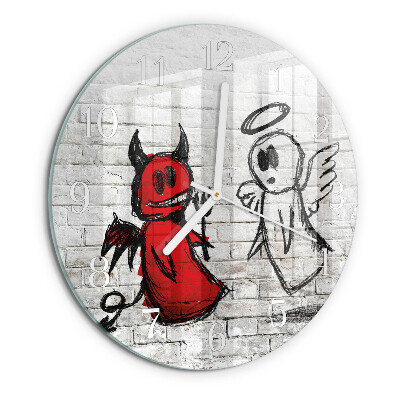 Reloj de pared redondo Ángel Diablo