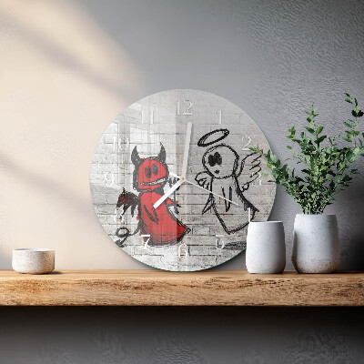 Reloj de pared redondo Ángel Diablo