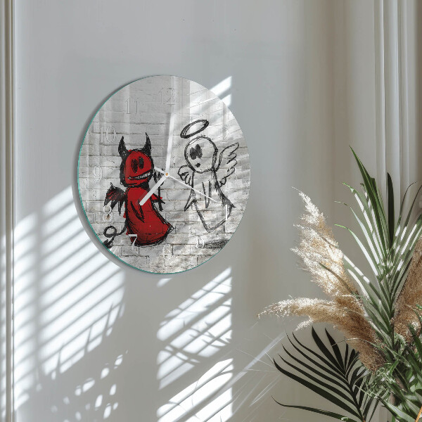Reloj de pared redondo Ángel Diablo