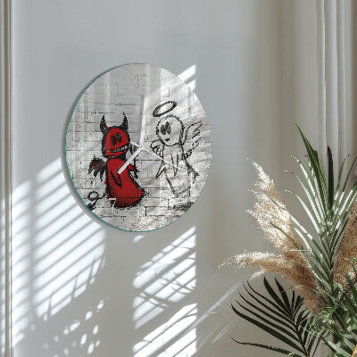 Reloj de pared redondo Ángel Diablo