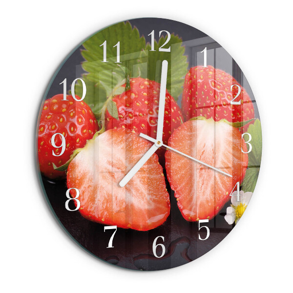 Reloj de pared redondo fresas