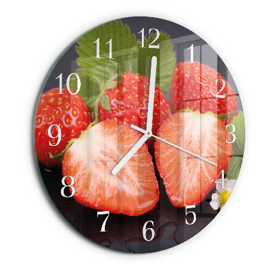 Reloj de pared redondo fresas