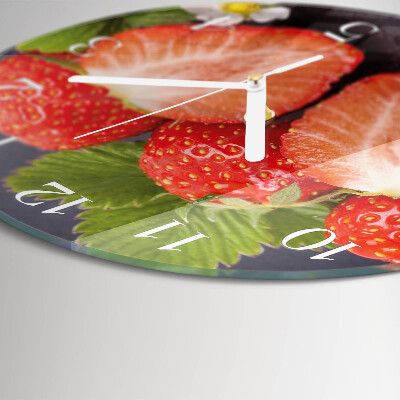 Reloj de pared redondo fresas