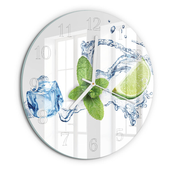 Reloj de pared redondo Menta