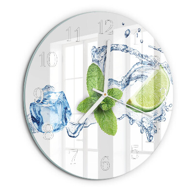 Reloj de pared redondo Menta