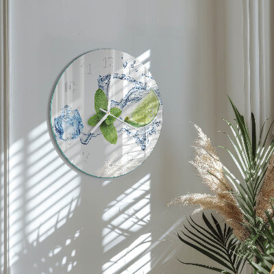 Reloj de pared redondo Menta