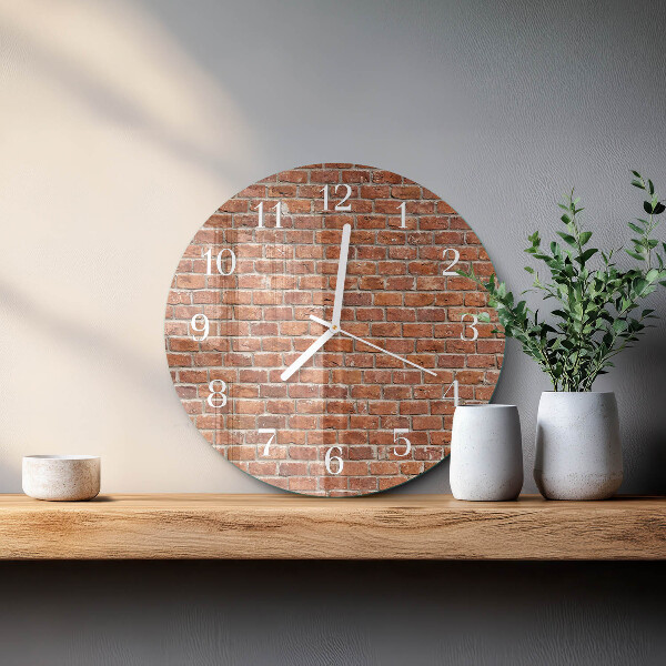 Reloj de pared redondo Ladrillo