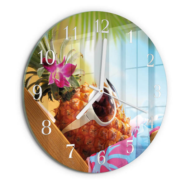 Reloj de pared redondo Piña