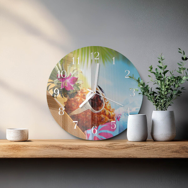 Reloj de pared redondo Piña
