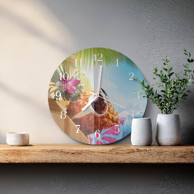 Reloj de pared redondo Piña