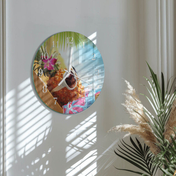 Reloj de pared redondo Piña