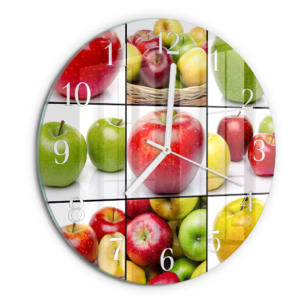 Reloj de pared redondo Manzanas