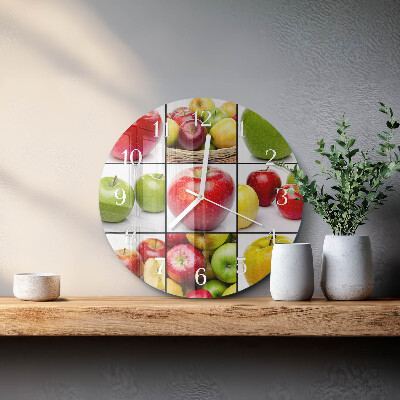 Reloj de pared redondo Manzanas