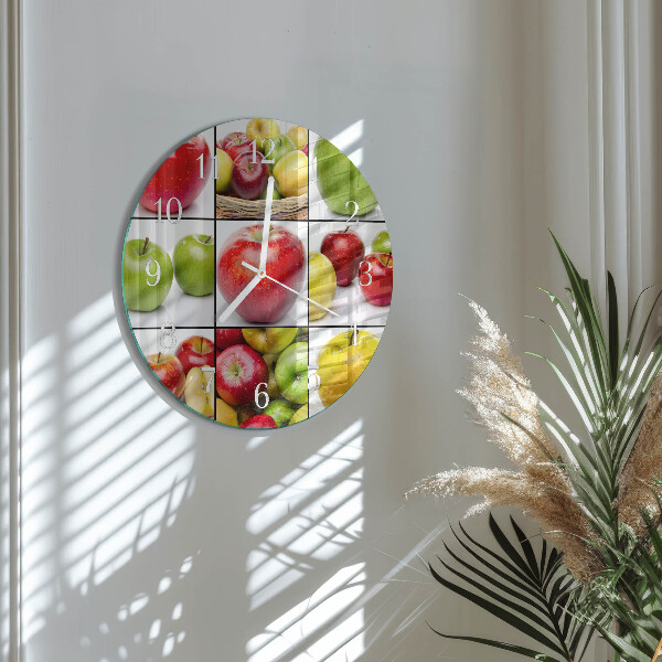 Reloj de pared redondo Manzanas